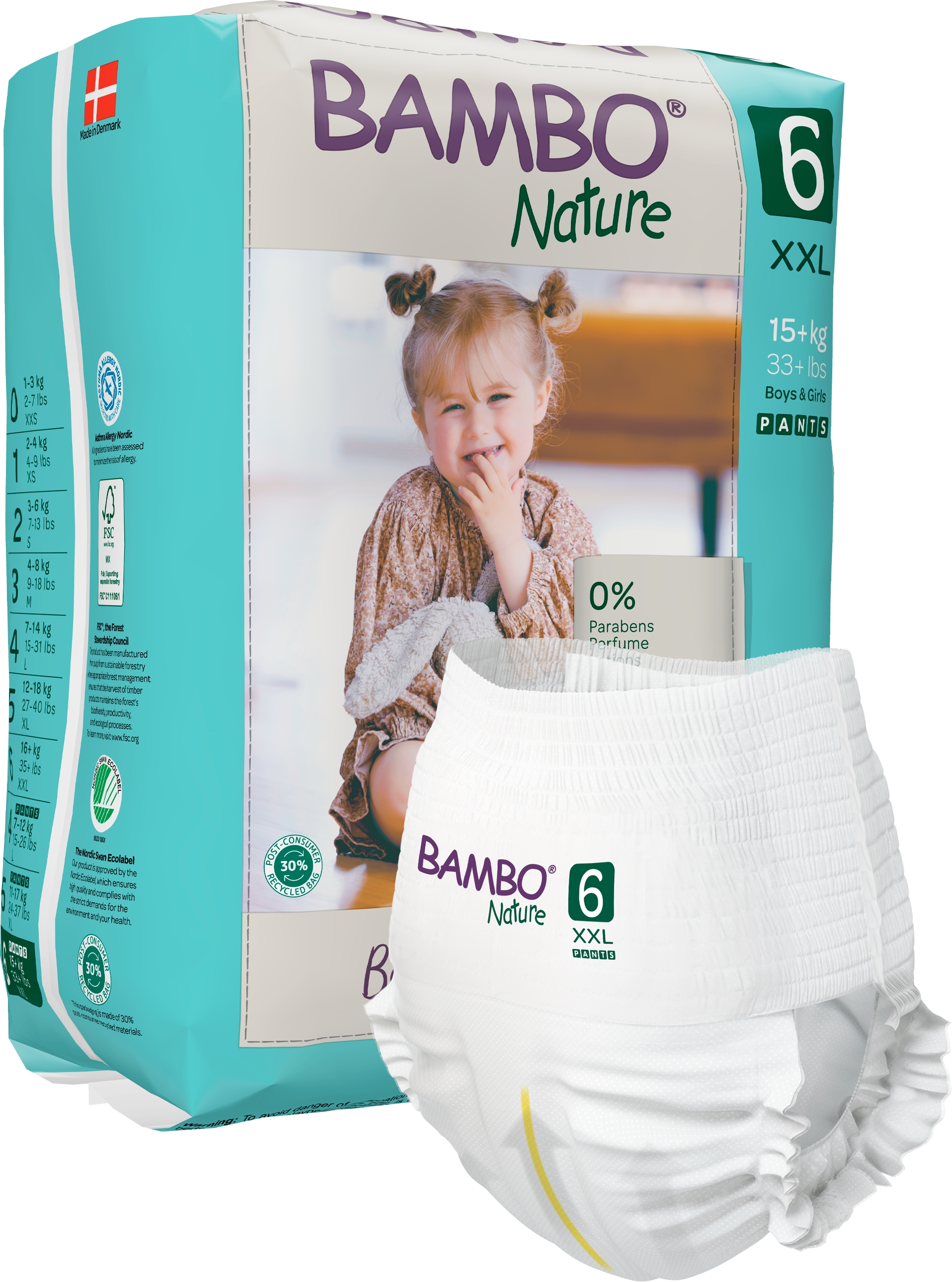 Kalhotky BAMBO Nature Pants 6, 15+ kg