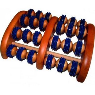 Masážní roller dřevěný s hroty