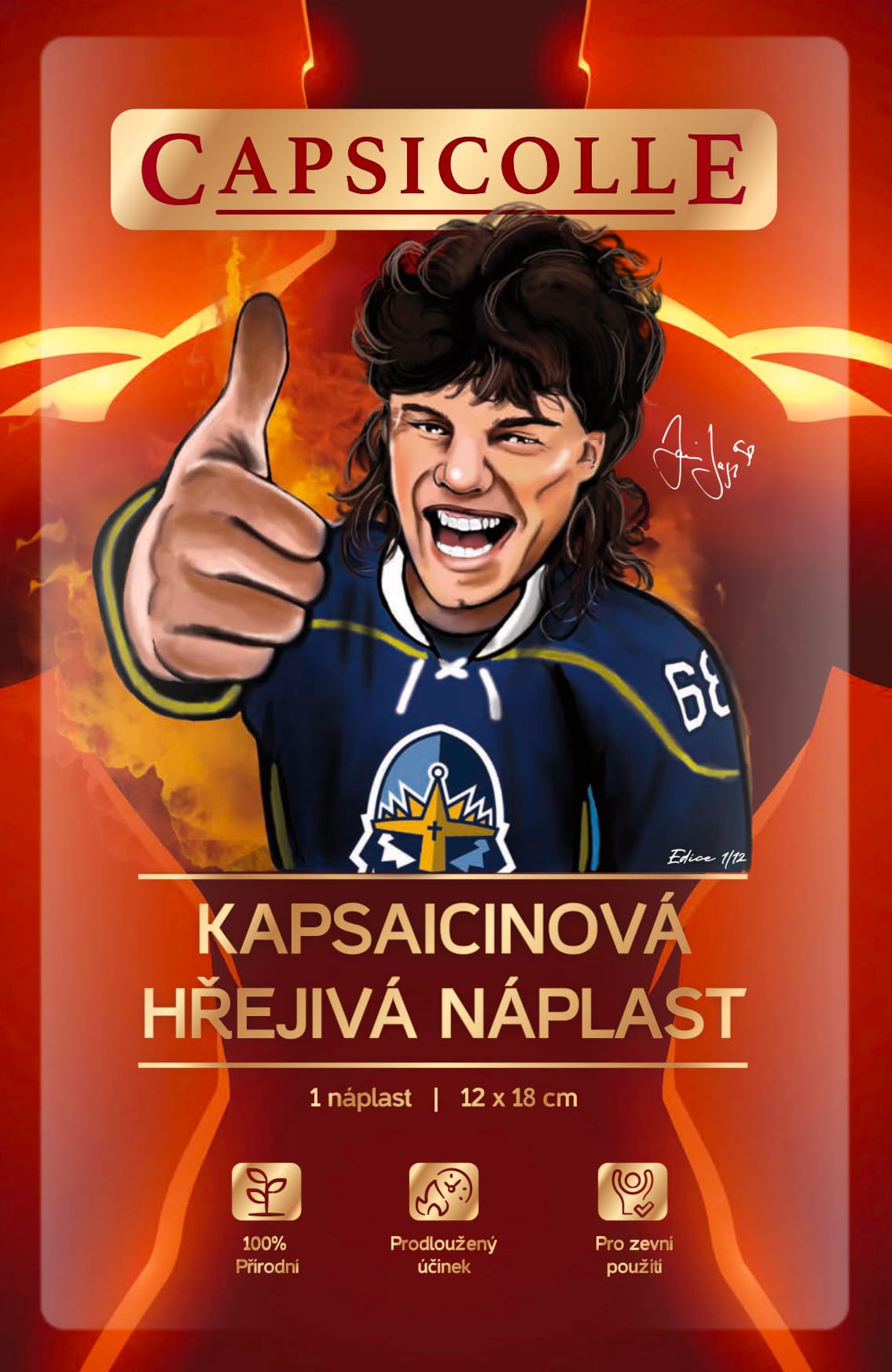 Náplast hřejivá Capsicolle 12x18 cm