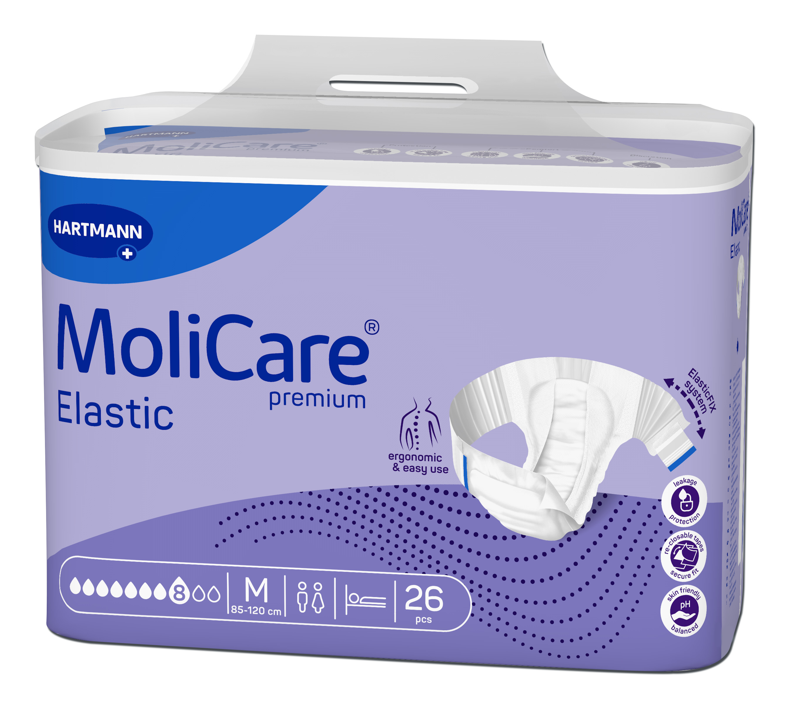 Kalhotky Molicare Elastic 8 kapek M 