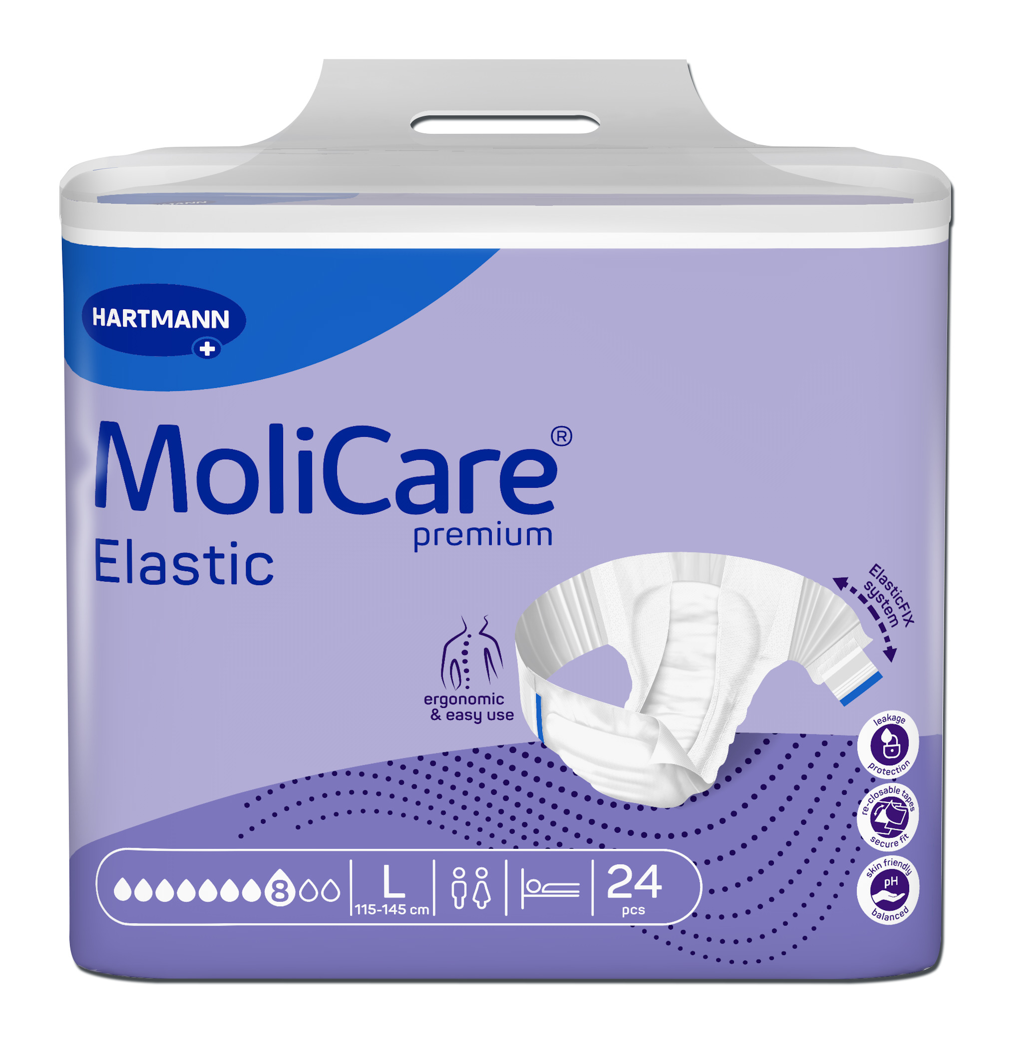 Kalhotky Molicare Elastic 8 kapek L