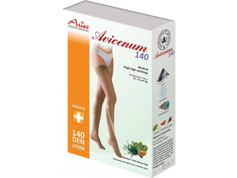 Punčochy stehenní 140 samodržící