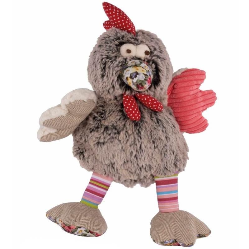 Slepice plyšová s třešňovými peckami barevná