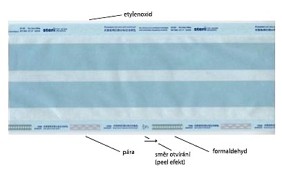 Sterilizační role parní skládaná 150x50mm x100m