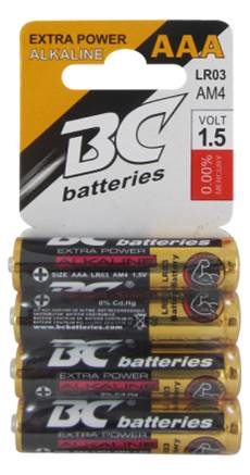 Baterie mikrotužkové alkalické AAA