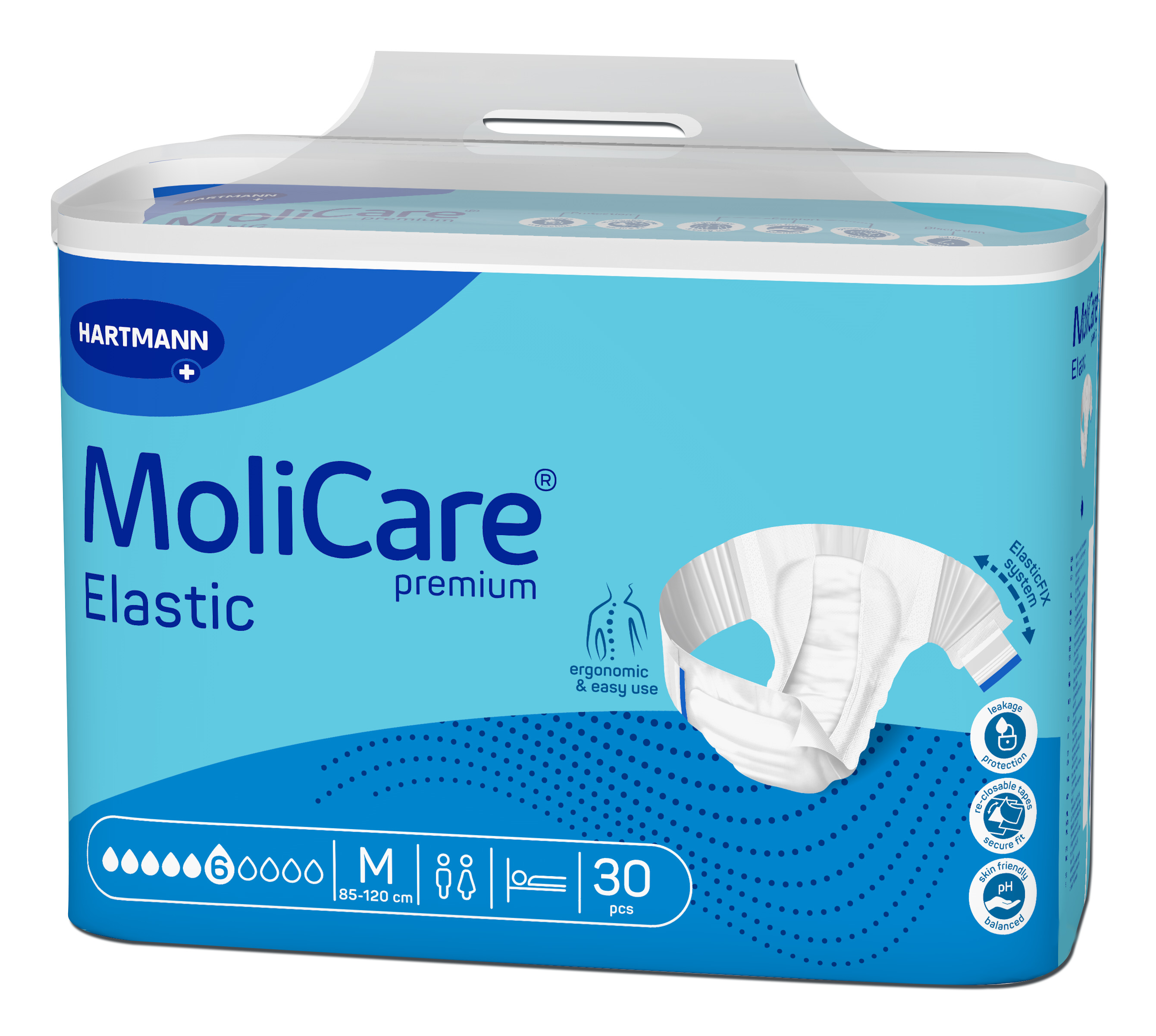 Kalhotky Molicare Elastic 6 kapek M