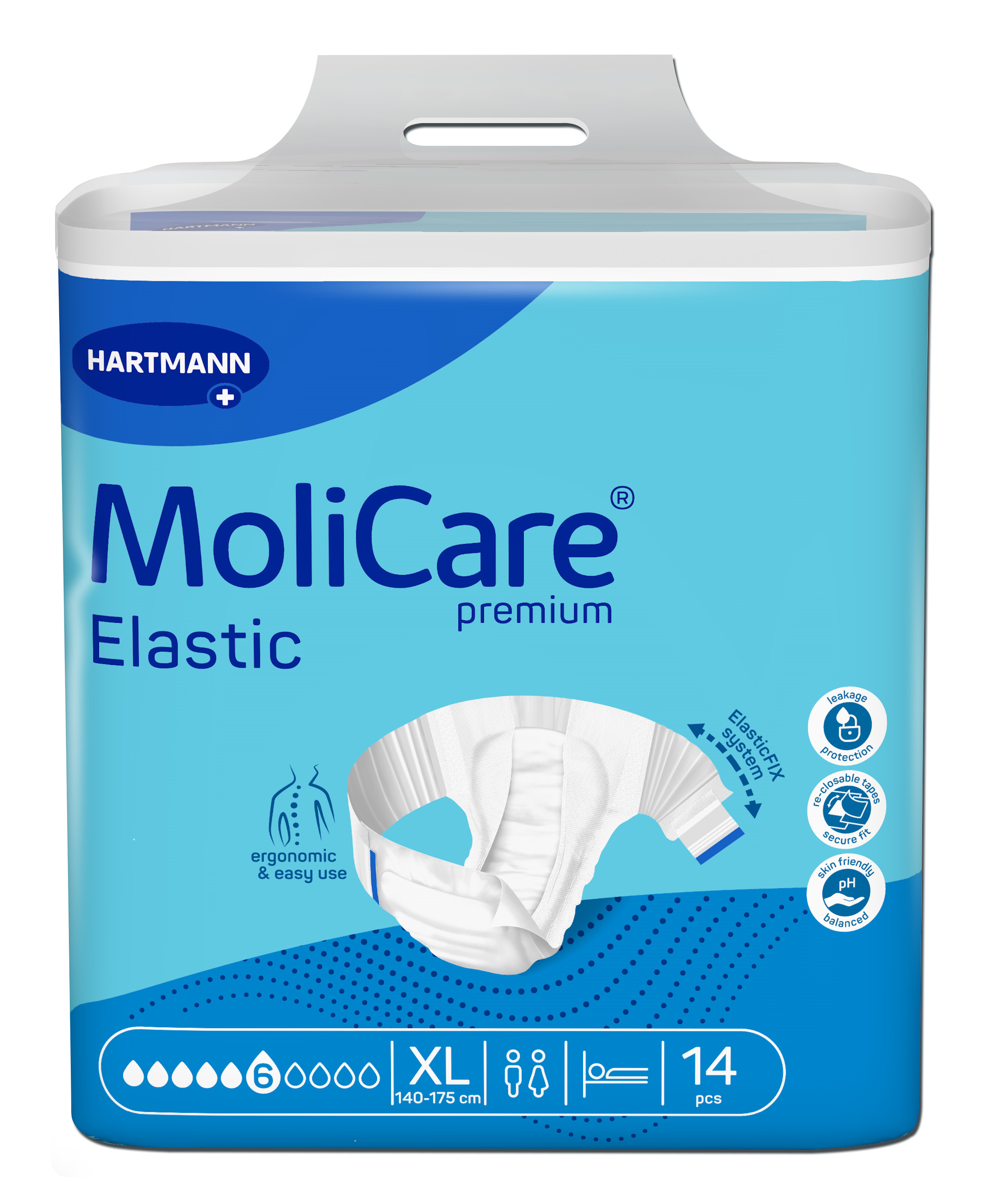 Kalhotky Molicare Elastic 6 kapek XL
