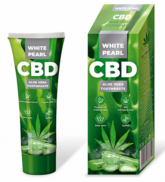 Pasta White Pearl CBD Aloe Vera 75 ml