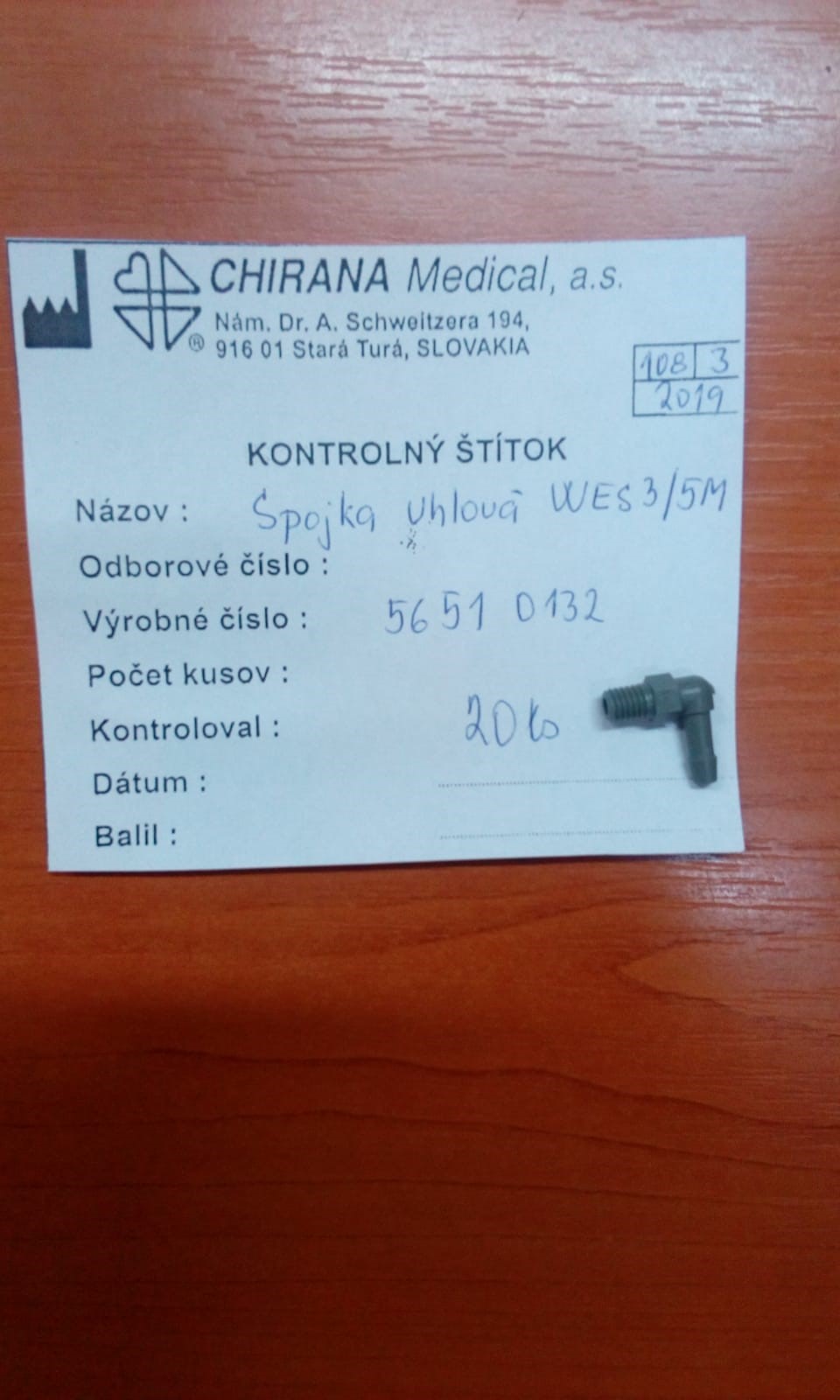 Spojka úhlová WES 3/5M