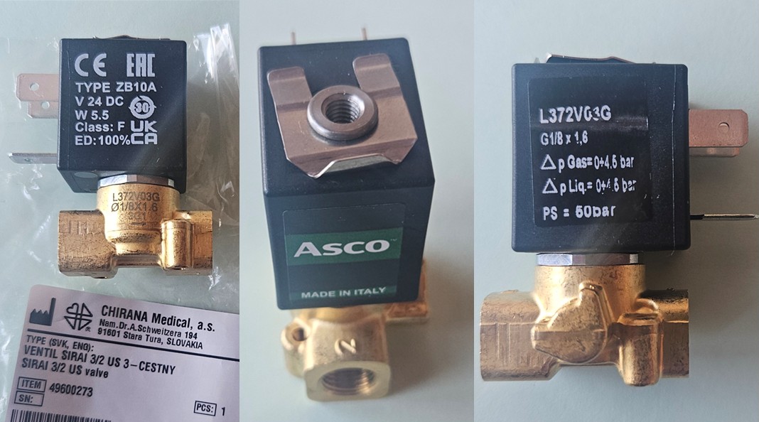 Ventil elmag. ASCO 3/2 US 3-cestný/Cheese 