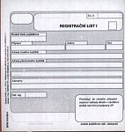 Registrační list