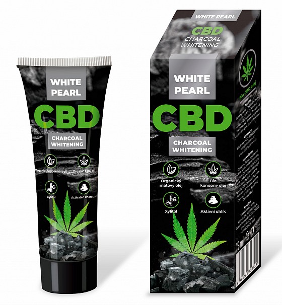 Pasta White Pearl CBD Charcoal 75 ml